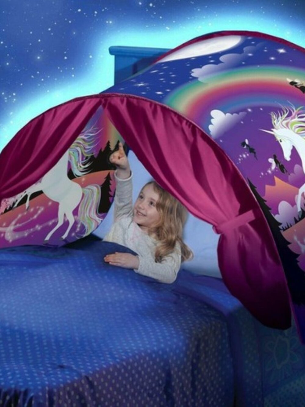 Kids Twin Bed Unicorn Dream Tent